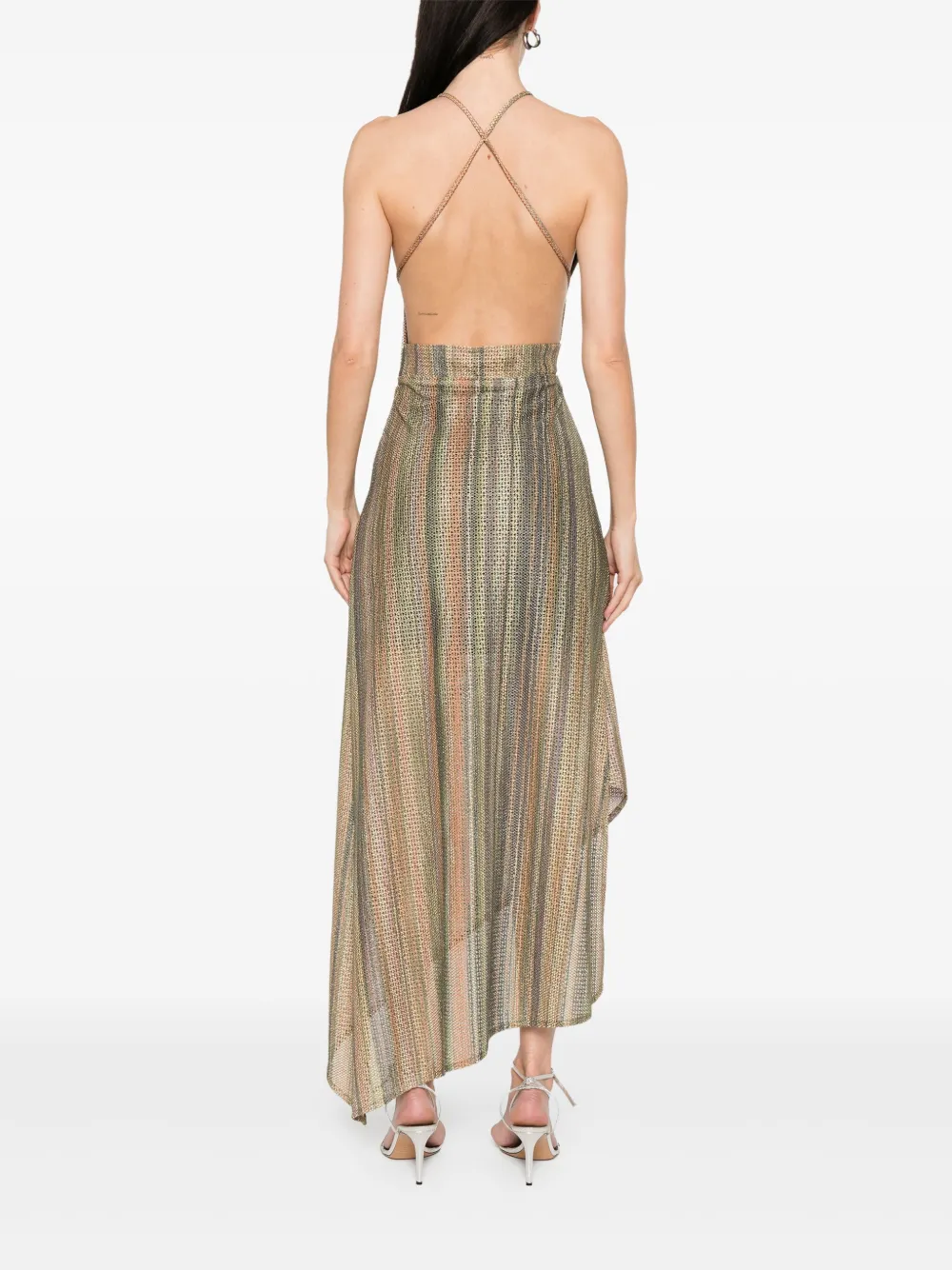 IRO Maxi-jurk met V-hals Groen