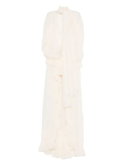 Blumarine Vestido assimétrico com babados