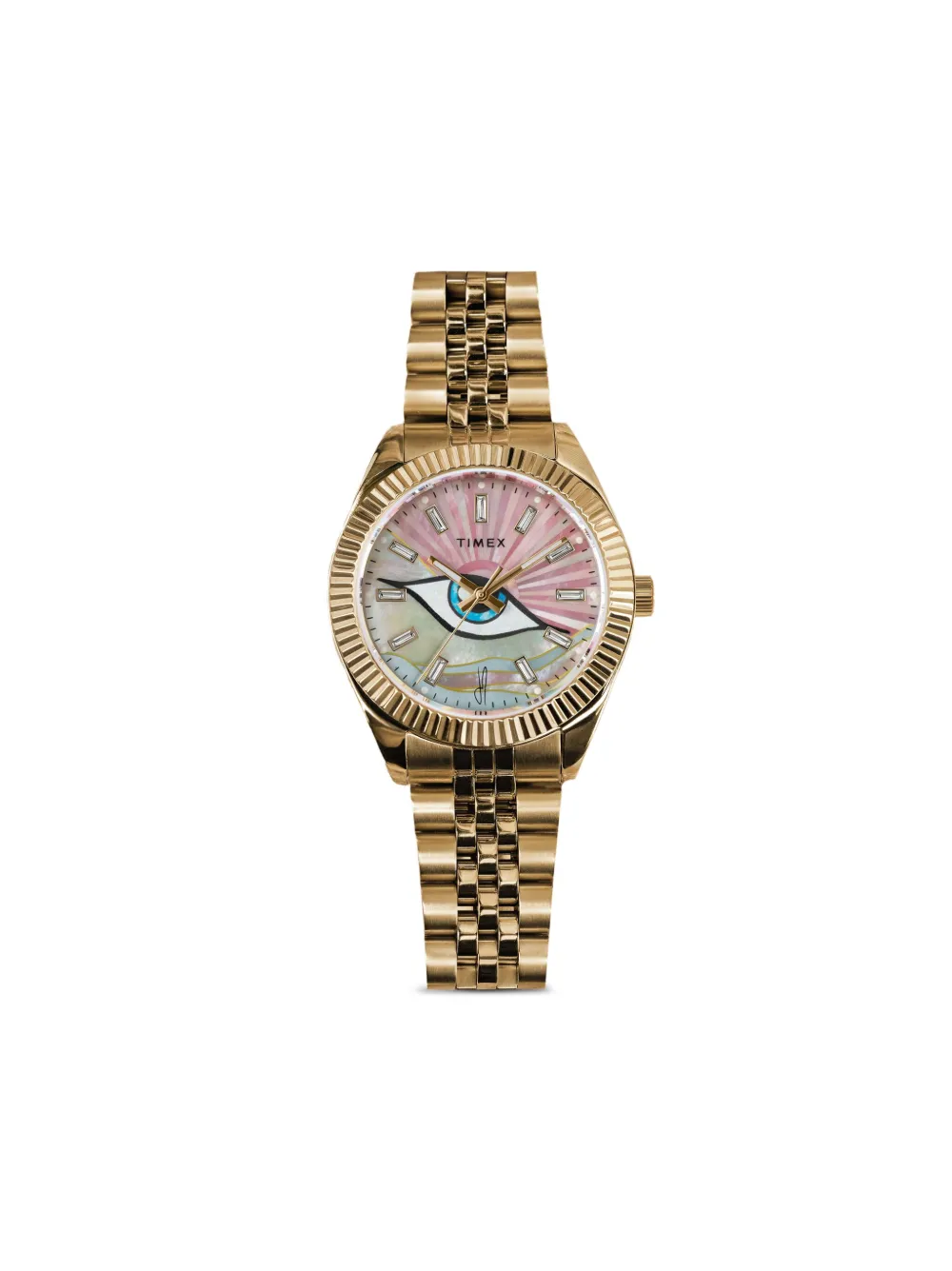 Timex X Jacquie Aiche Stainless Steel 38mm In Gold