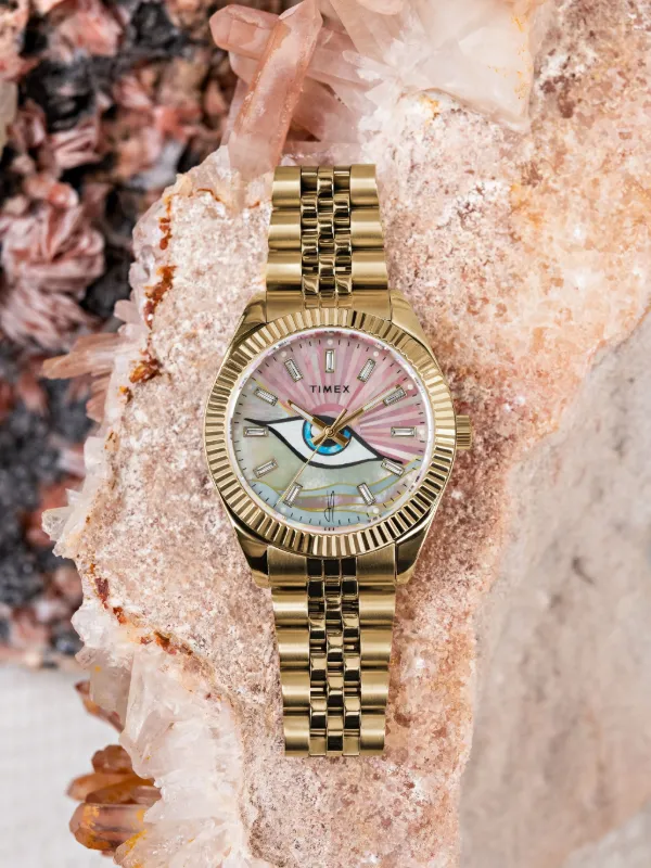 TIMEX x Jacquie Aiche Stainless Steel 38mm | Pink | FARFETCH
