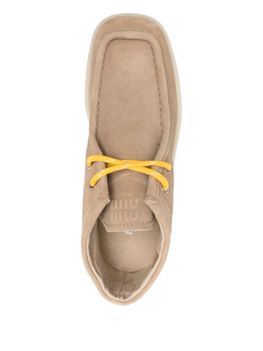 Miu 45 mm suède desert boots Beige