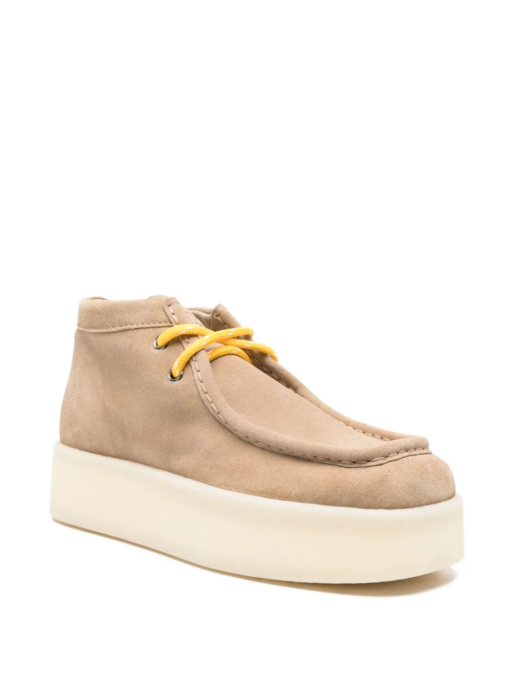 Miu 45 mm suède desert boots Beige