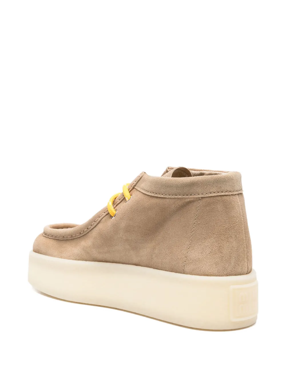 Miu 45 mm suède desert boots Beige