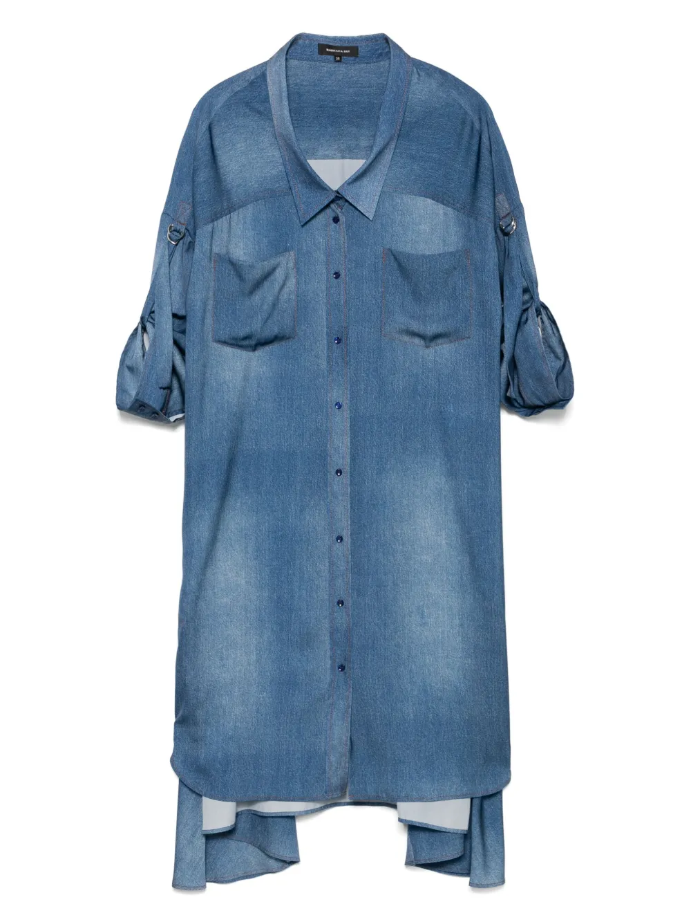 Barbara Bui denim-print midi dress | Blue | Image 1