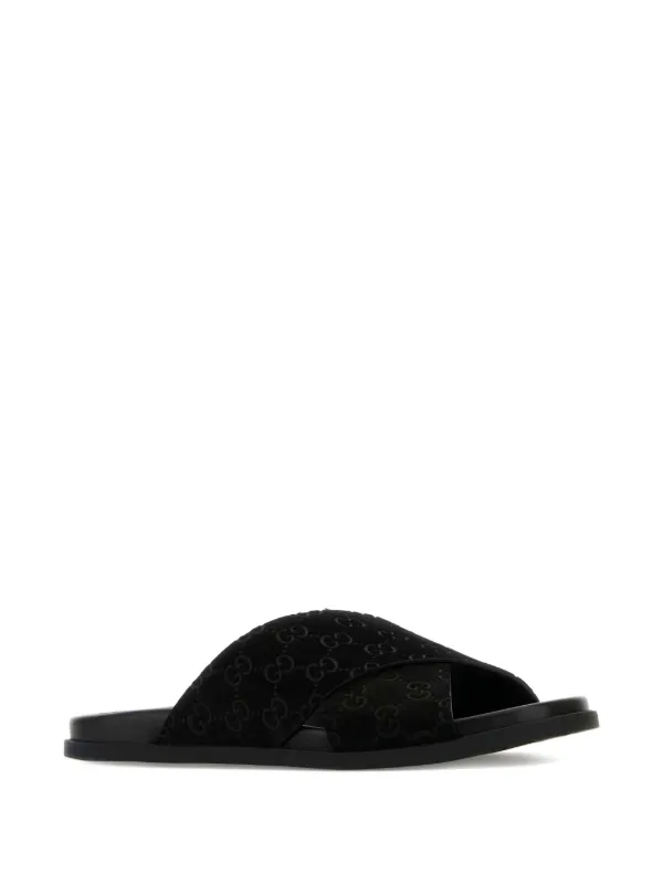 Gucci GG-printed Slide Sandals | Black | FARFETCH display picture 3