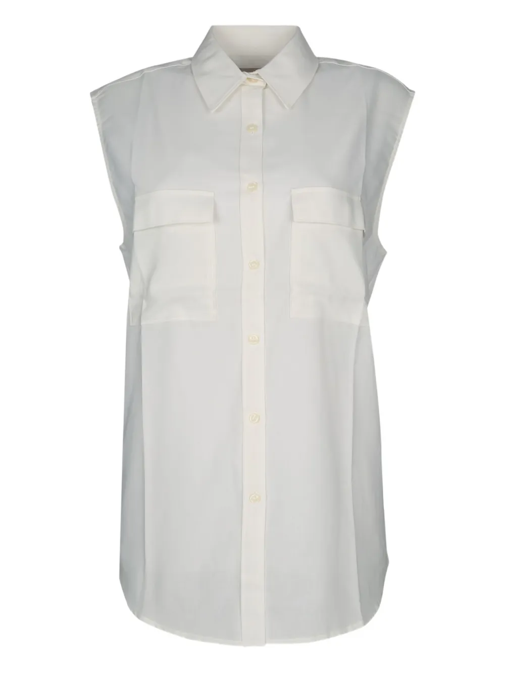Shop Calvin Klein Sleeveless Shirt In White