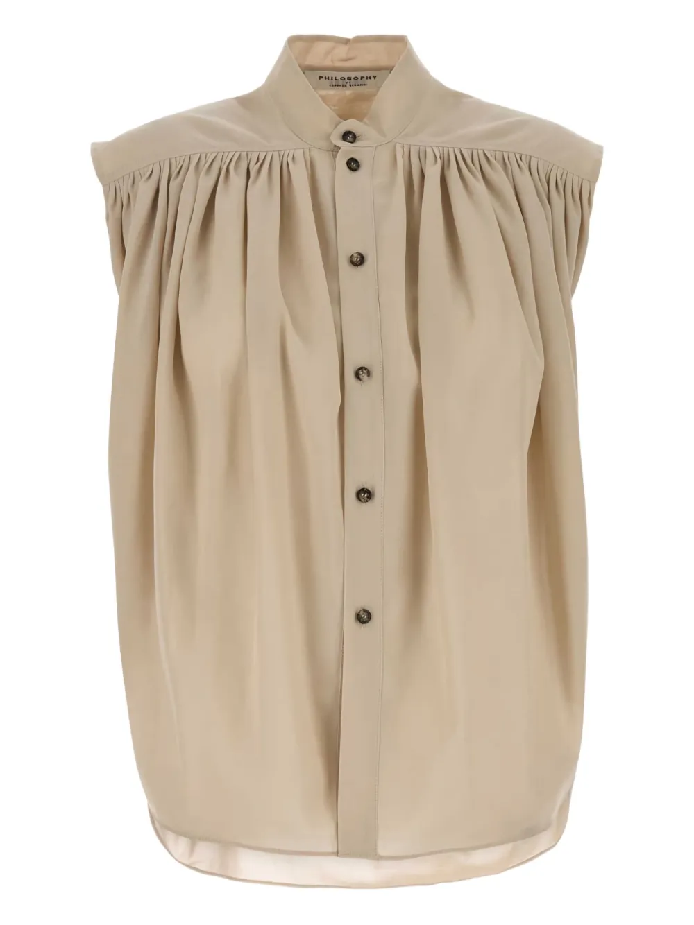 Philosophy Di Lorenzo Serafini Mouwloze blouse Beige