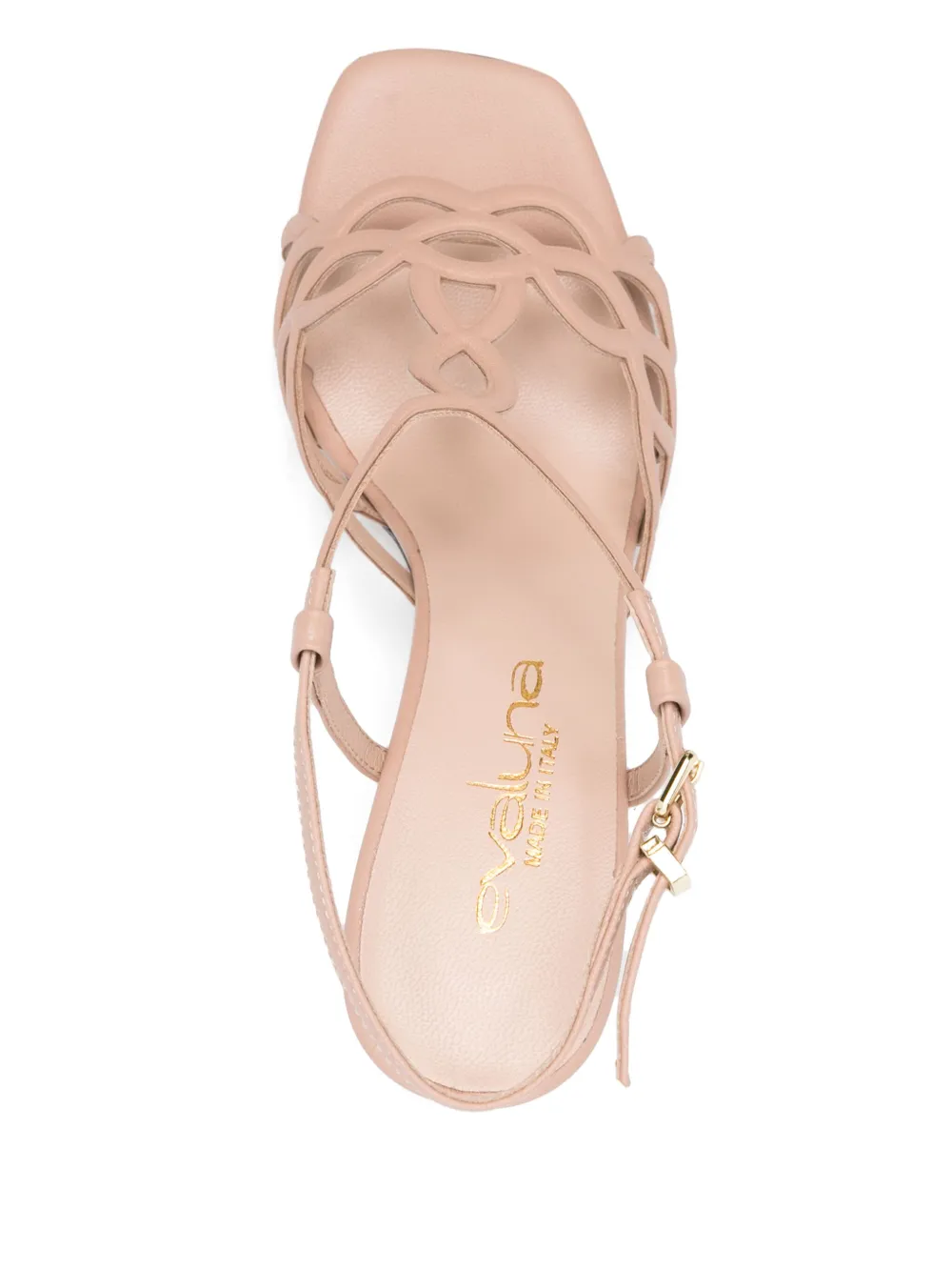 Evaluna 80mm leather sandals Pink
