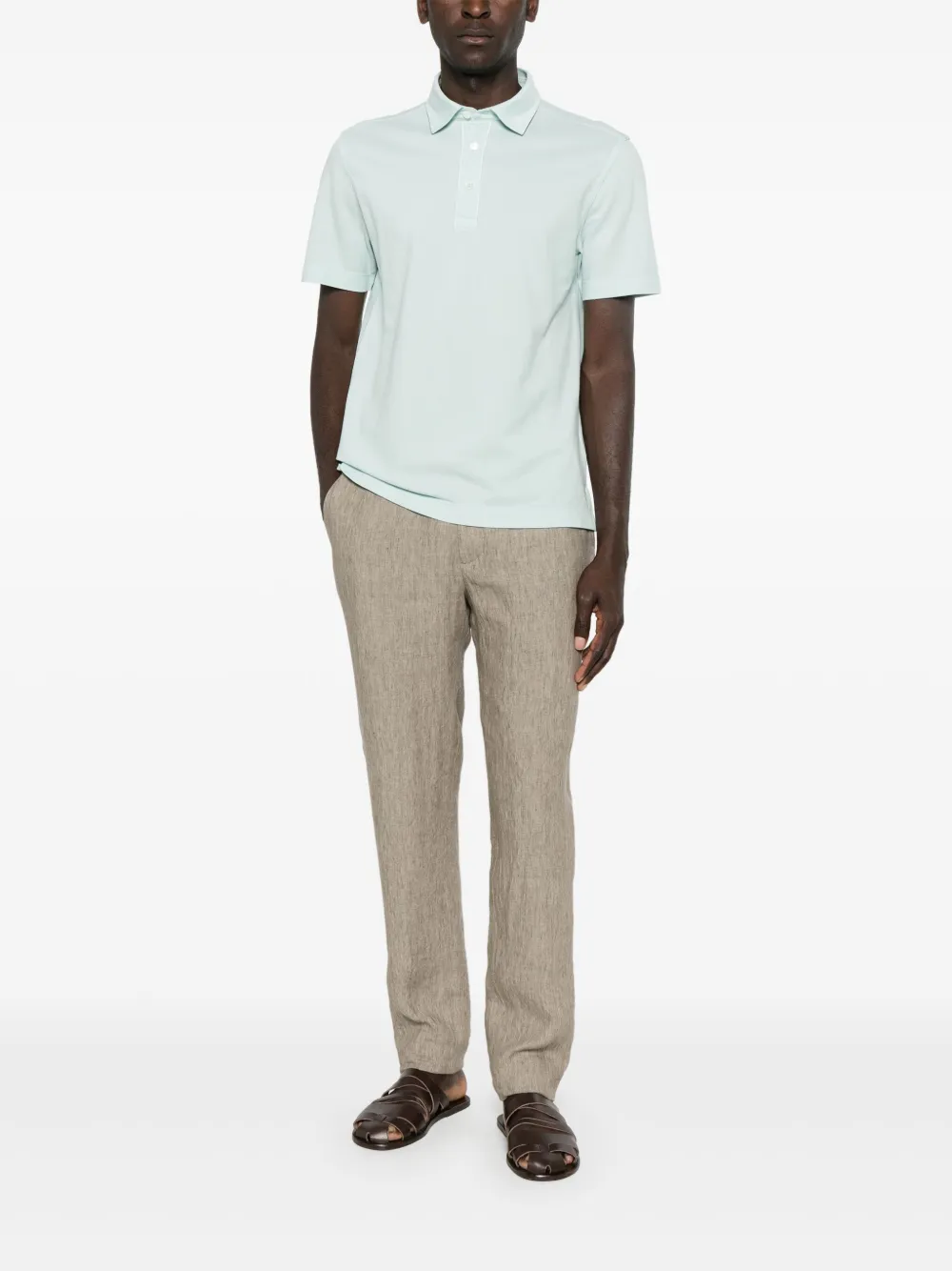 Zegna short-sleeves polo shirt - Blauw