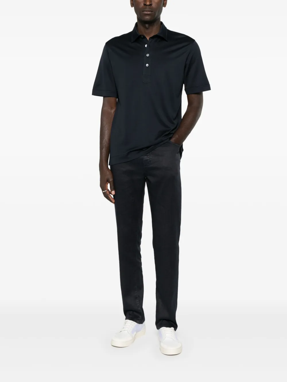 Zegna short-sleeves polo shirt - Blauw
