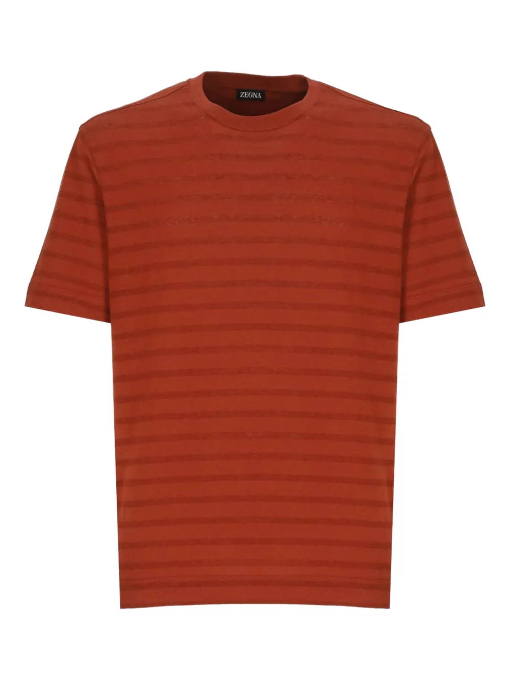 Zegna striped crew-neck T-shirt Oranje