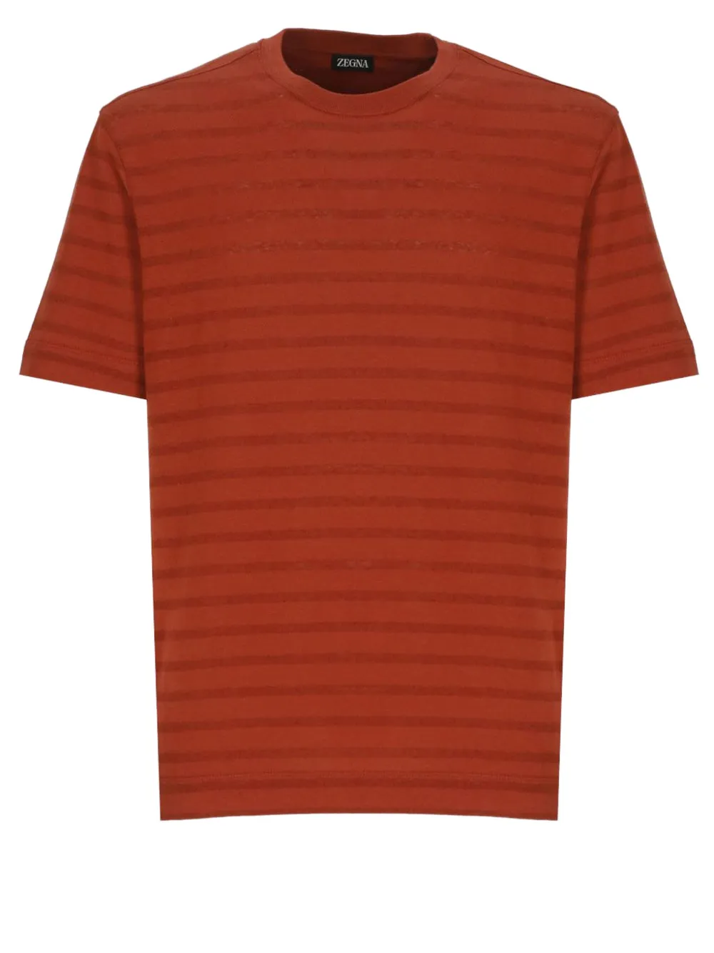 Zegna striped crew-neck T-shirt Oranje
