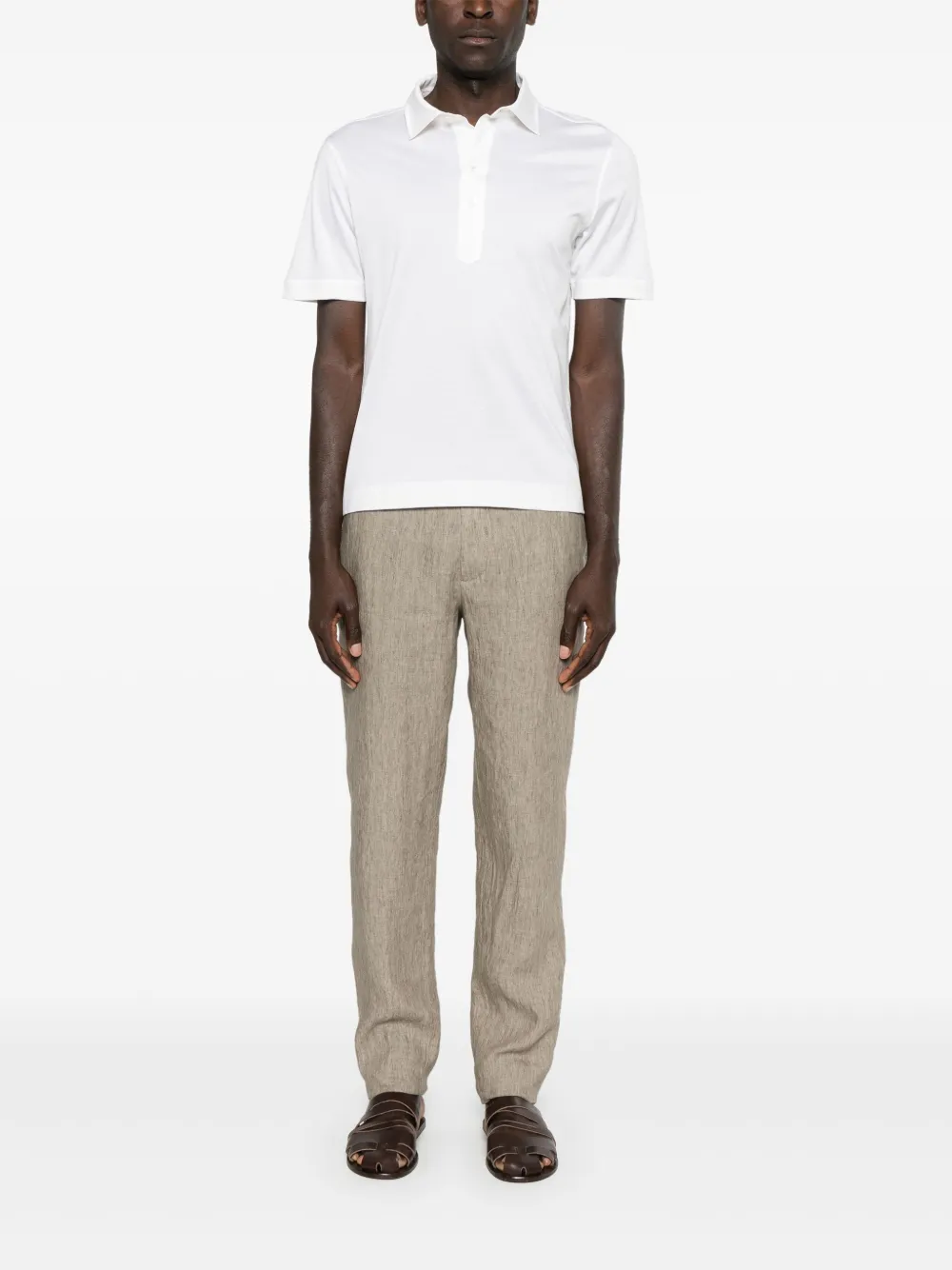 Zegna short-sleeves polo shirt - Wit