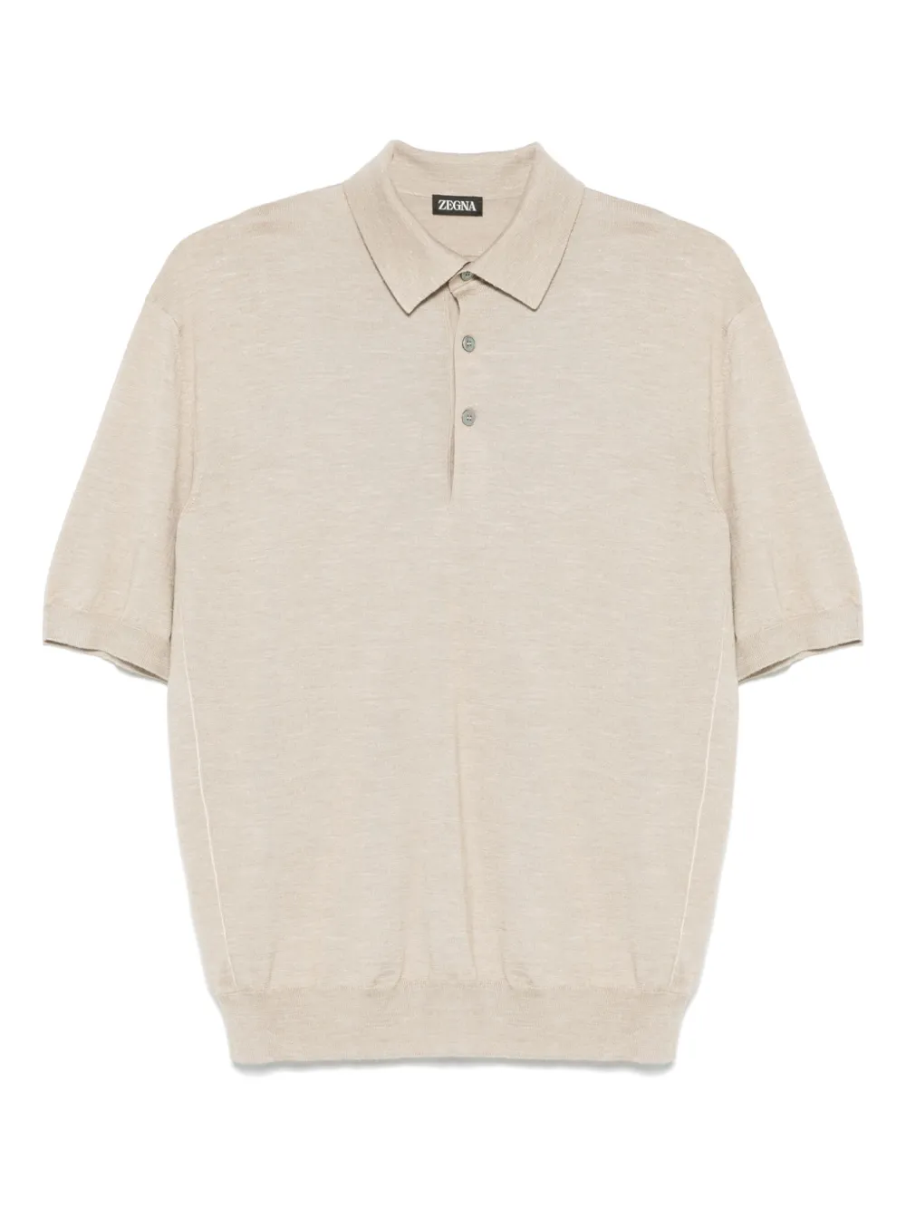Zegna Fein gestricktes Poloshirt | Nude | Image 1