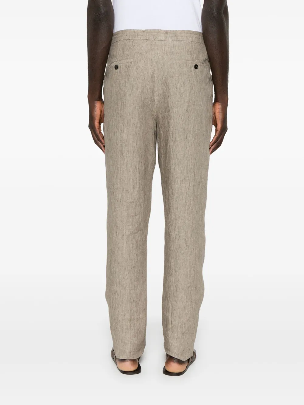 Zegna Linnen broek Bruin