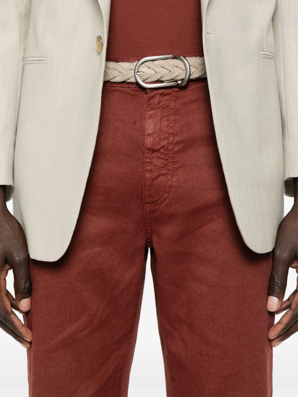 Zegna Jeans met logopatch Rood