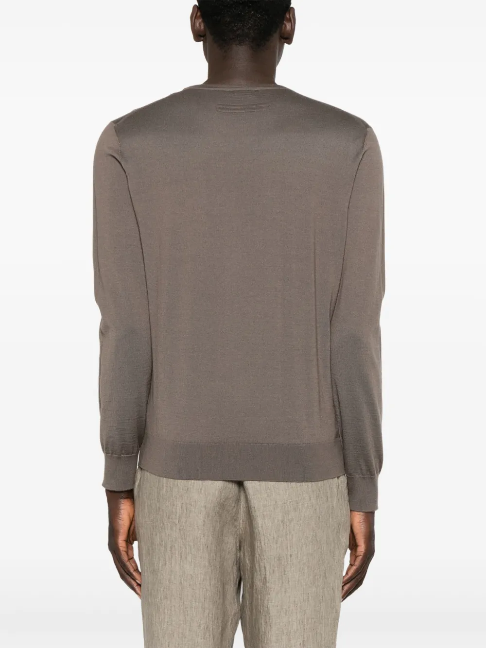 Zegna Fijngebreide top Bruin