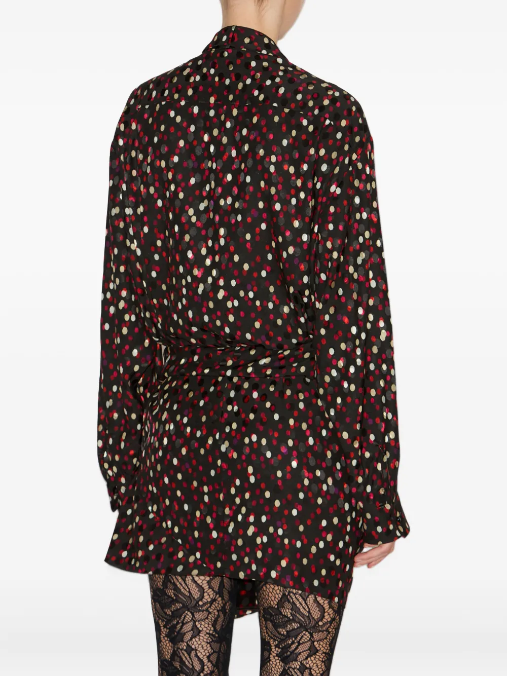 Isabel Marant Polka-dot Wrap Dress In Gold