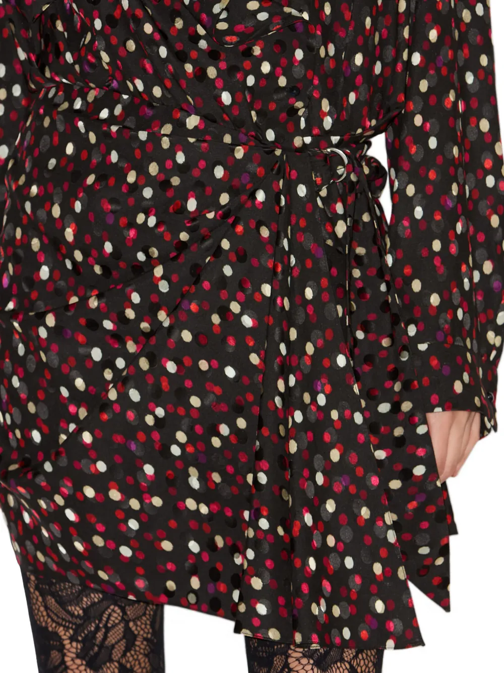 Isabel Marant Polka-dot Wrap Dress In Gold