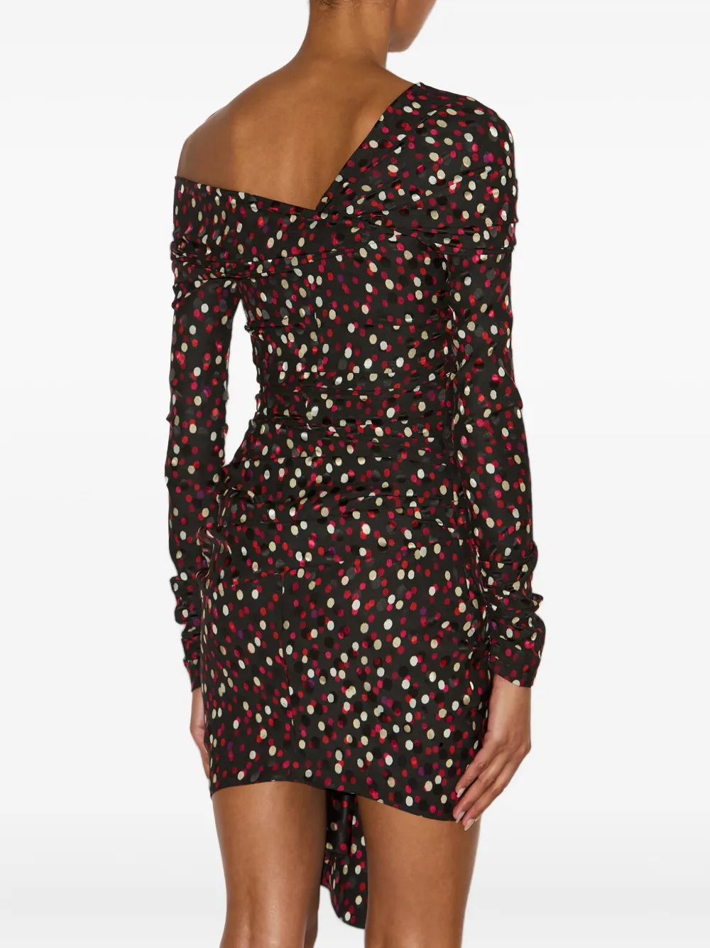 ISABEL MARANT Elara mini-jurk met stippen Zwart