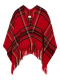 ISABEL MARANT Kamilo plaid-check fringe scarf - Red