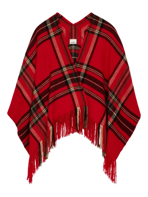ISABEL MARANT Kamilo plaid-check fringe scarf