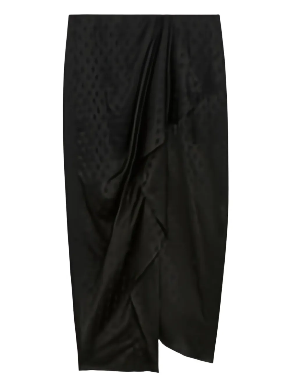 Isabel Marant Breen Polka-dot Draped Skirt In Black