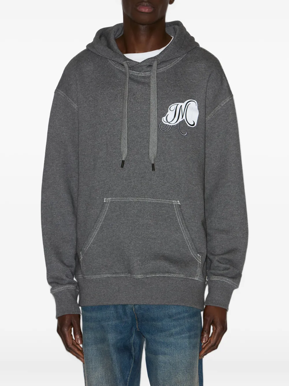MARANT Hoodie met geborduurd logo Grijs