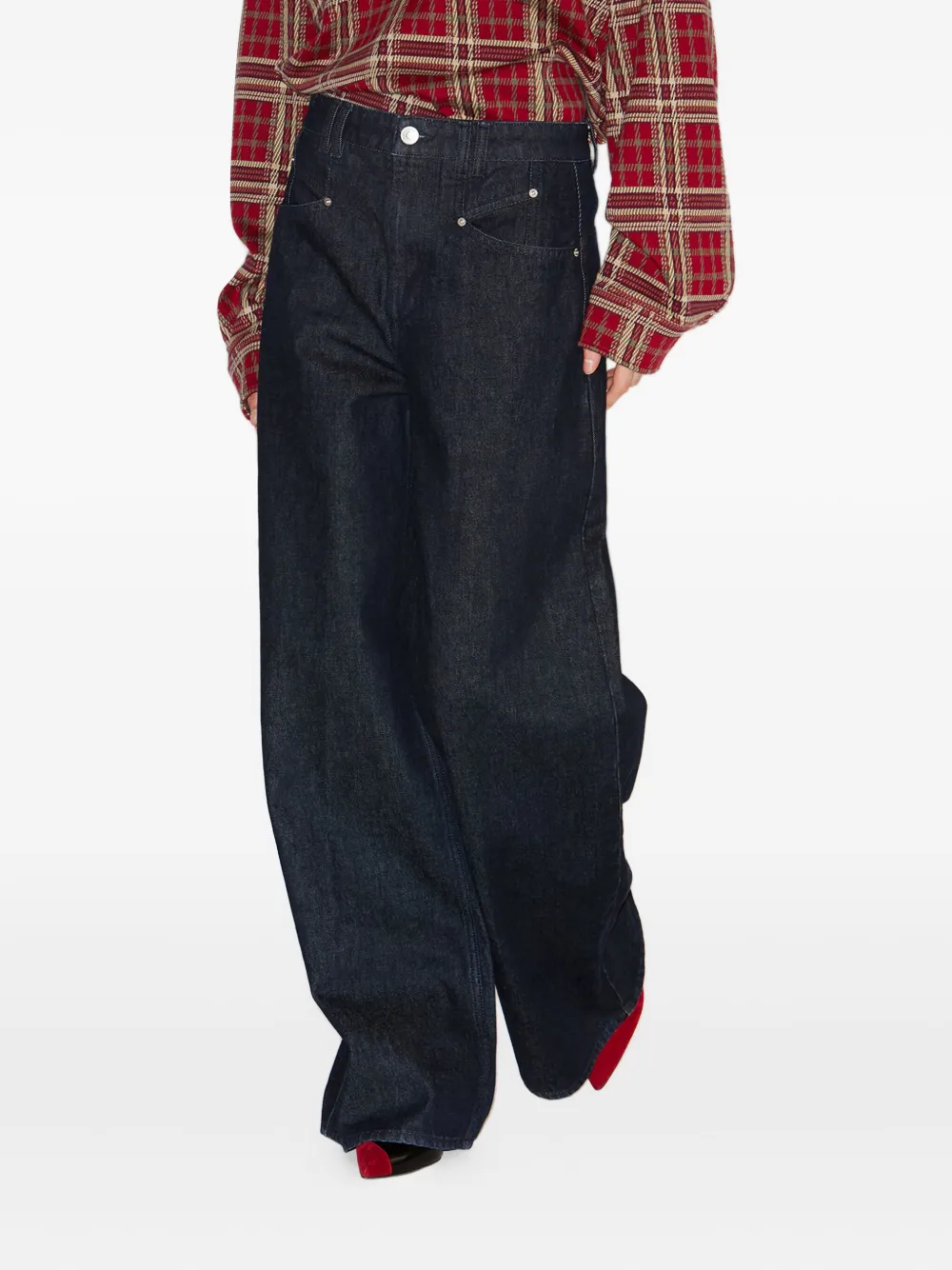 ISABEL MARANT Lemony broek met wijde pijpen Blauw