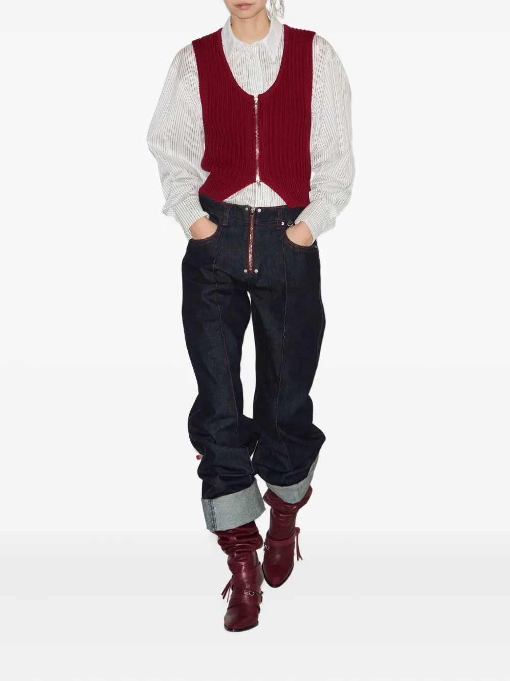 ISABEL MARANT Stely broek met ritsdetail - Blauw