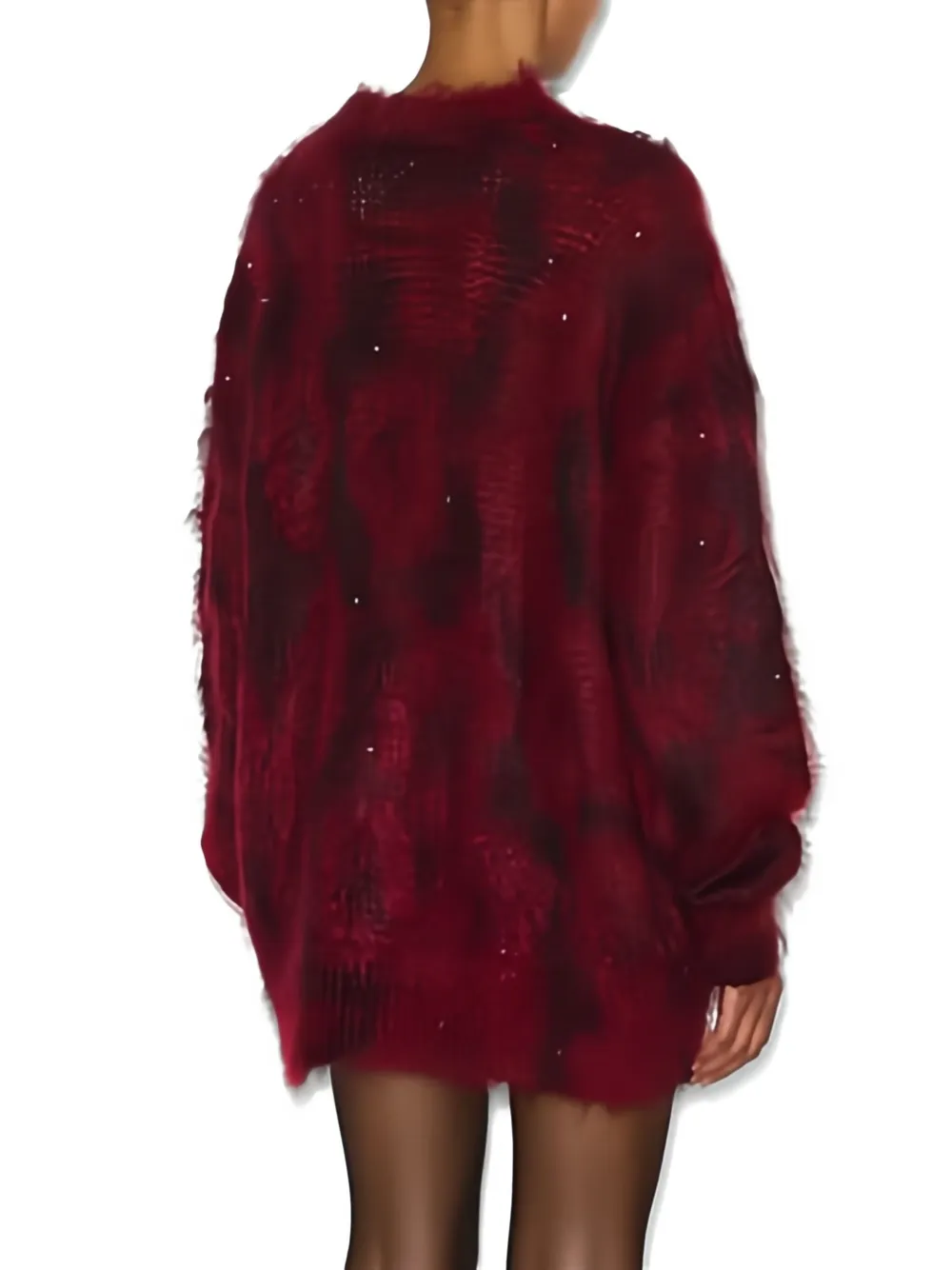 Isabel Marant Mickaella Sequin-embellished Pullover In Burgundy