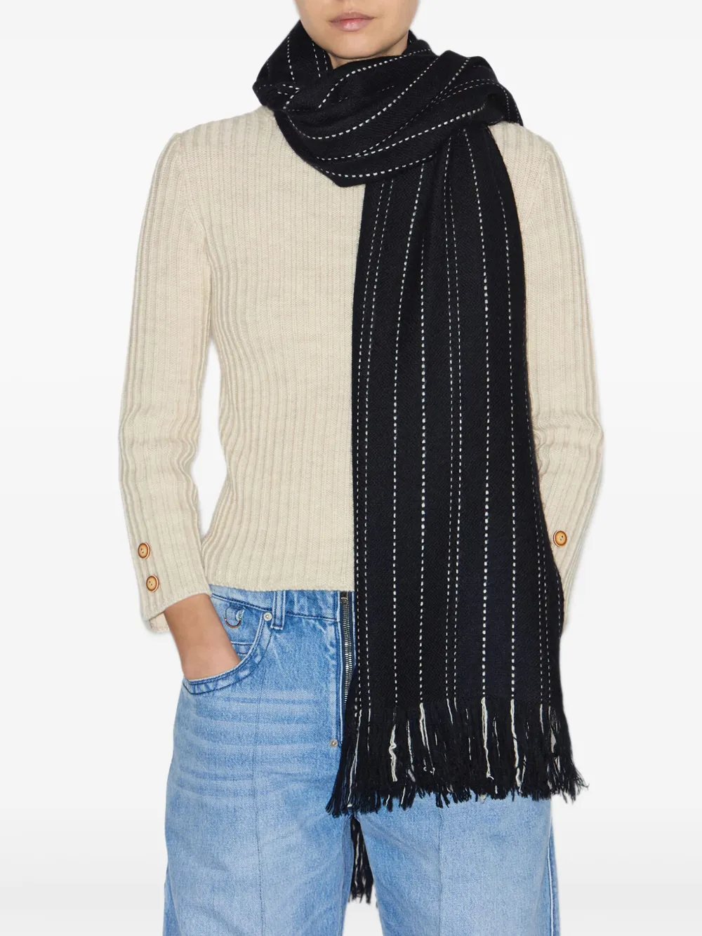 ISABEL MARANT Carlysta scarf - Zwart