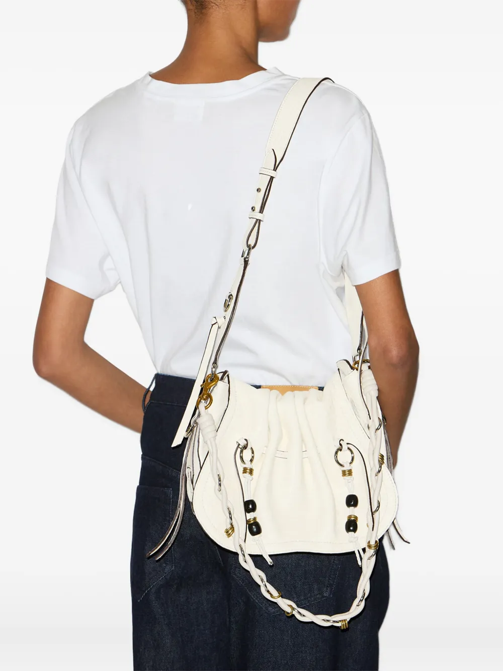 ISABEL MARANT Bolton leren schoudertas - Wit