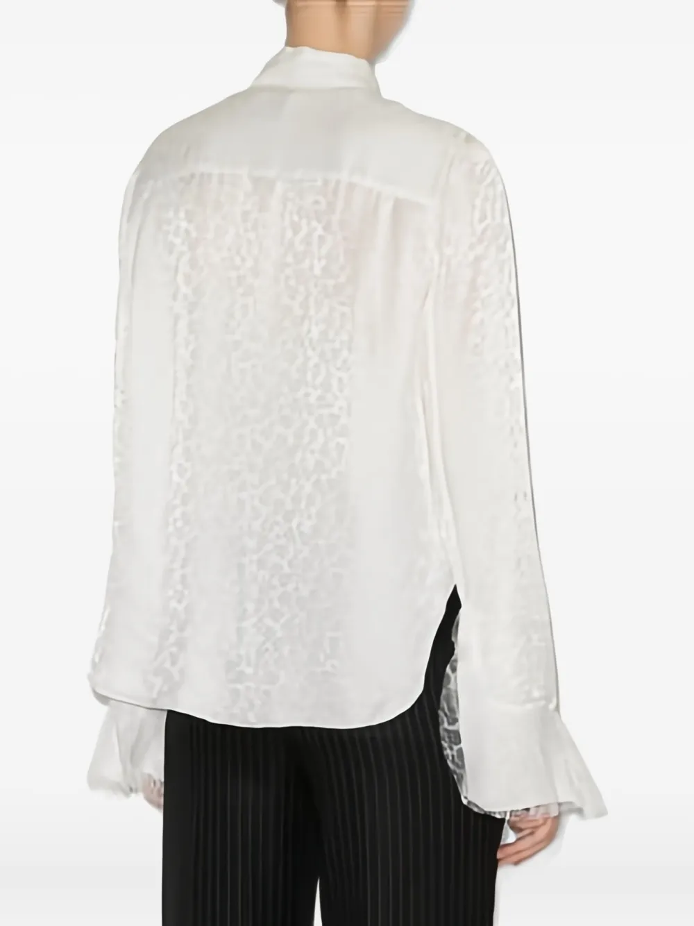 Isabel Marant Raphaella Ruffled-cuff Blouse In Multi