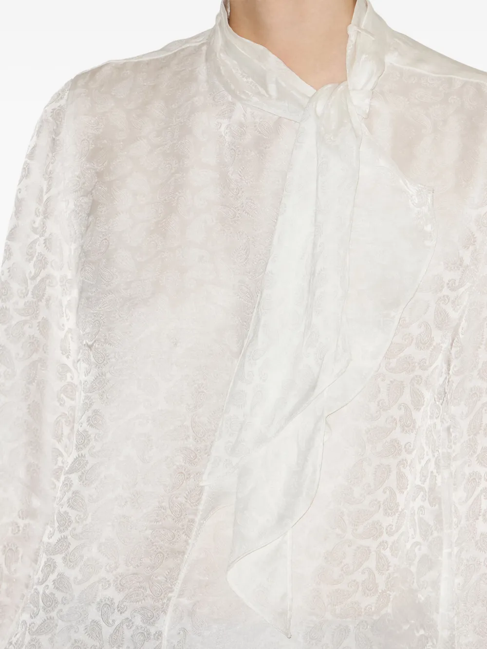 ISABEL MARANT Raphaella blouse met ruches Wit