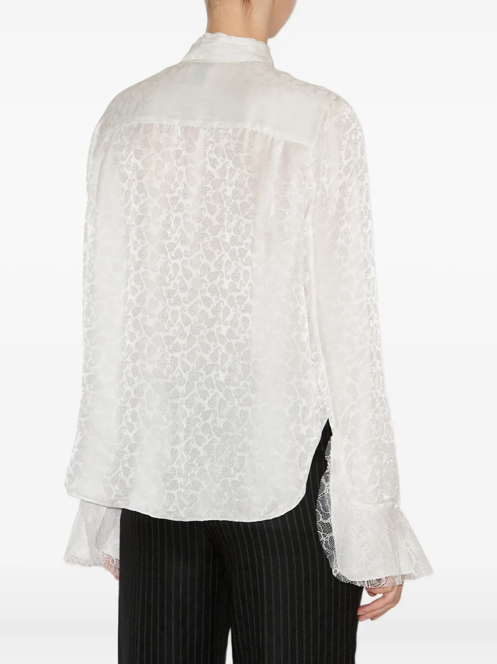 ISABEL MARANT Raphaella blouse met ruches Wit