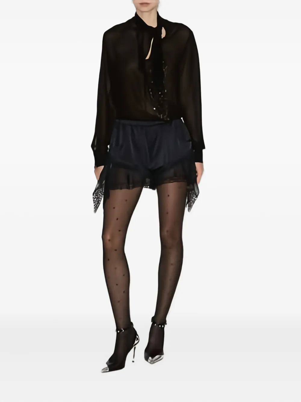 Isabel Marant Ildana Lace-trimmed Shorts In Black
