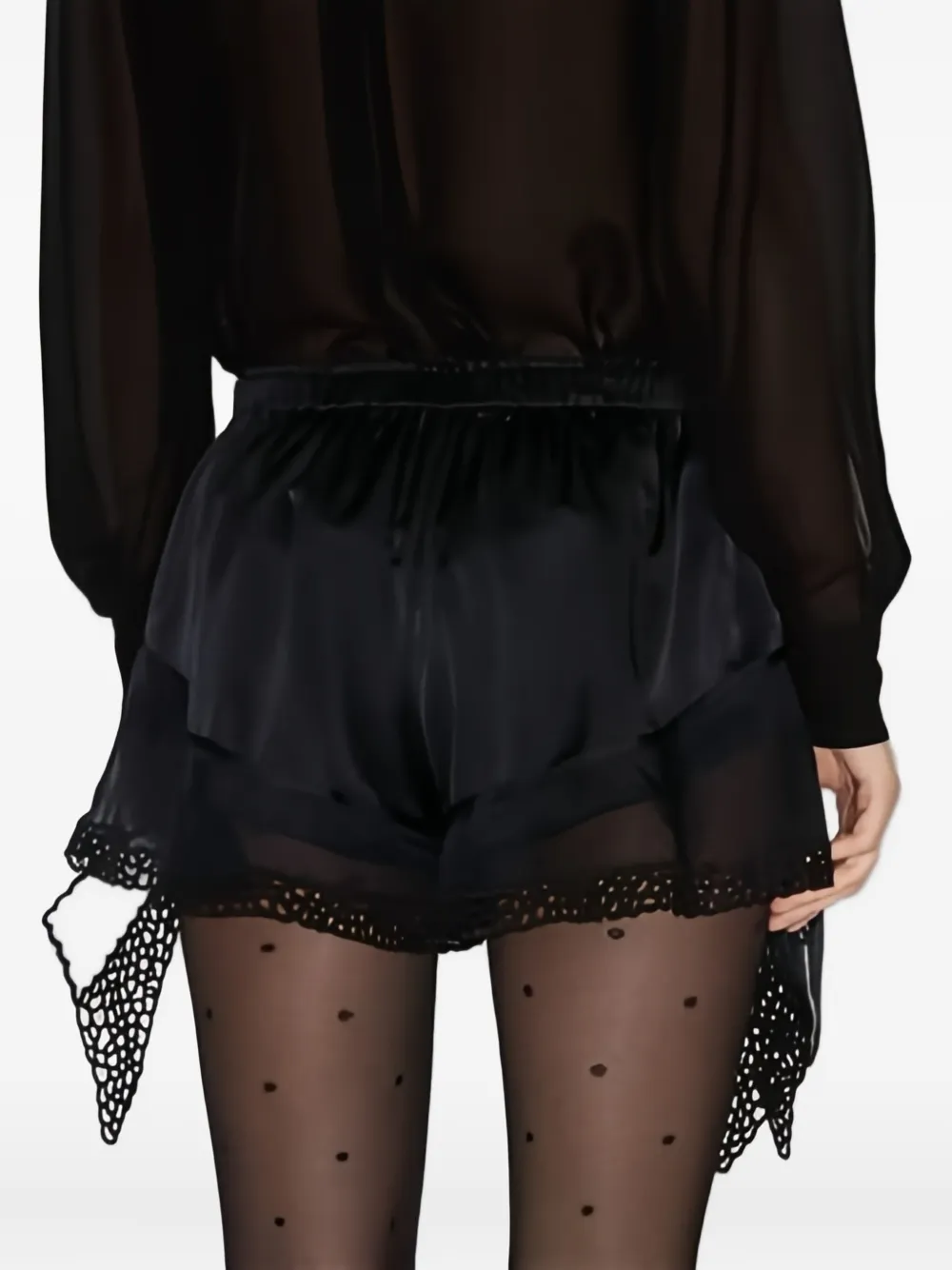Isabel Marant Ildana Lace-trimmed Shorts In Black