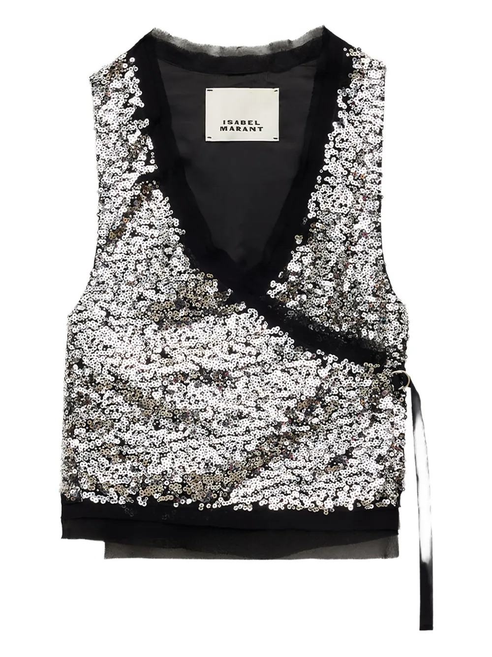 Isabel Marant Tahina Sequined Vest In Gray