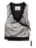 ISABEL MARANT Tahina sequined vest - Black