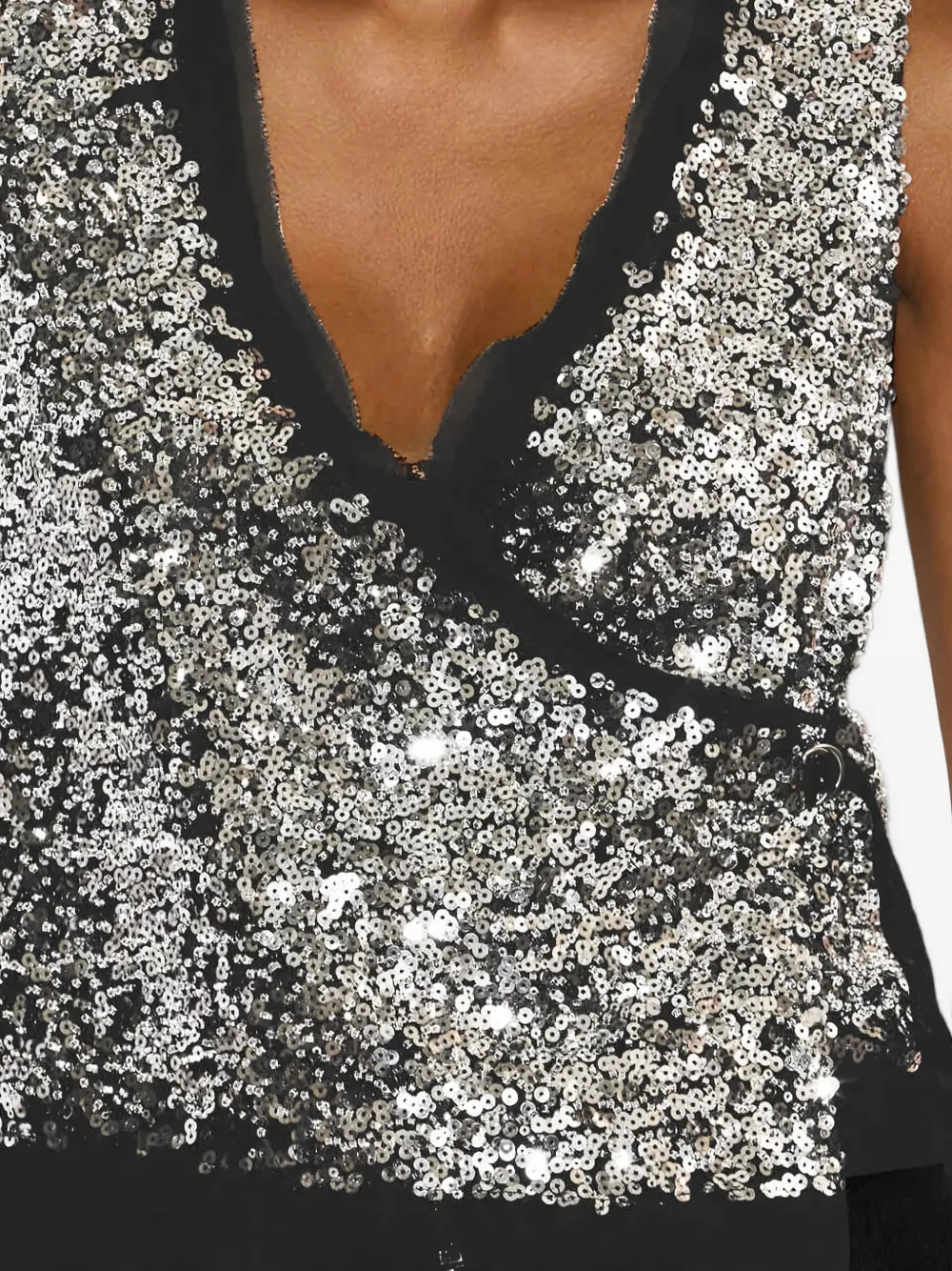 Isabel Marant Tahina Sequined Vest In Gray