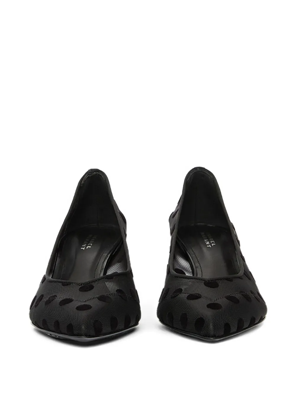 Isabel Marant Peleo Polka-dot Mesh Pumps In Black