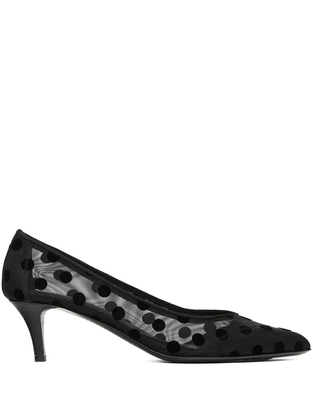 Isabel Marant Peleo Polka-dot Mesh Pumps In Black