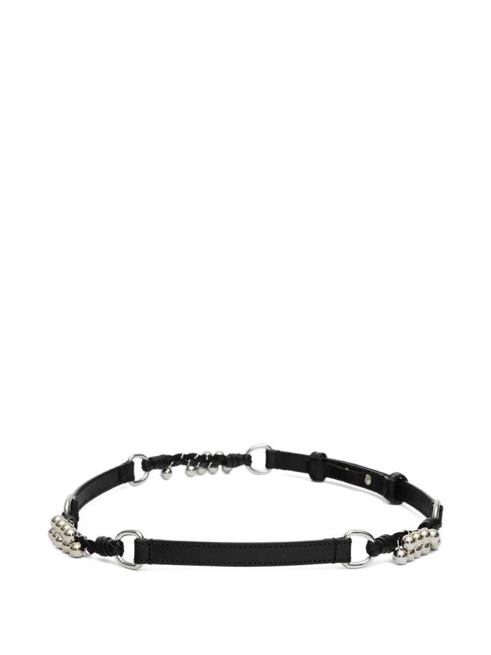 ISABEL MARANT Leren riem met kralen - Zwart