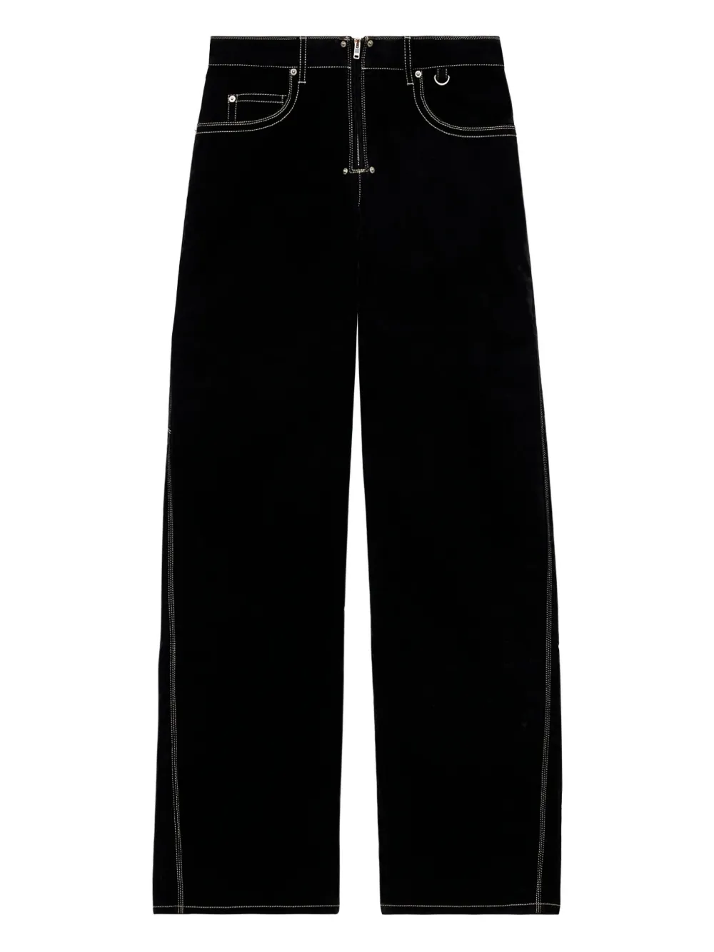 Isabel Marant Stelyna Contrast-stitch Trousers In Black