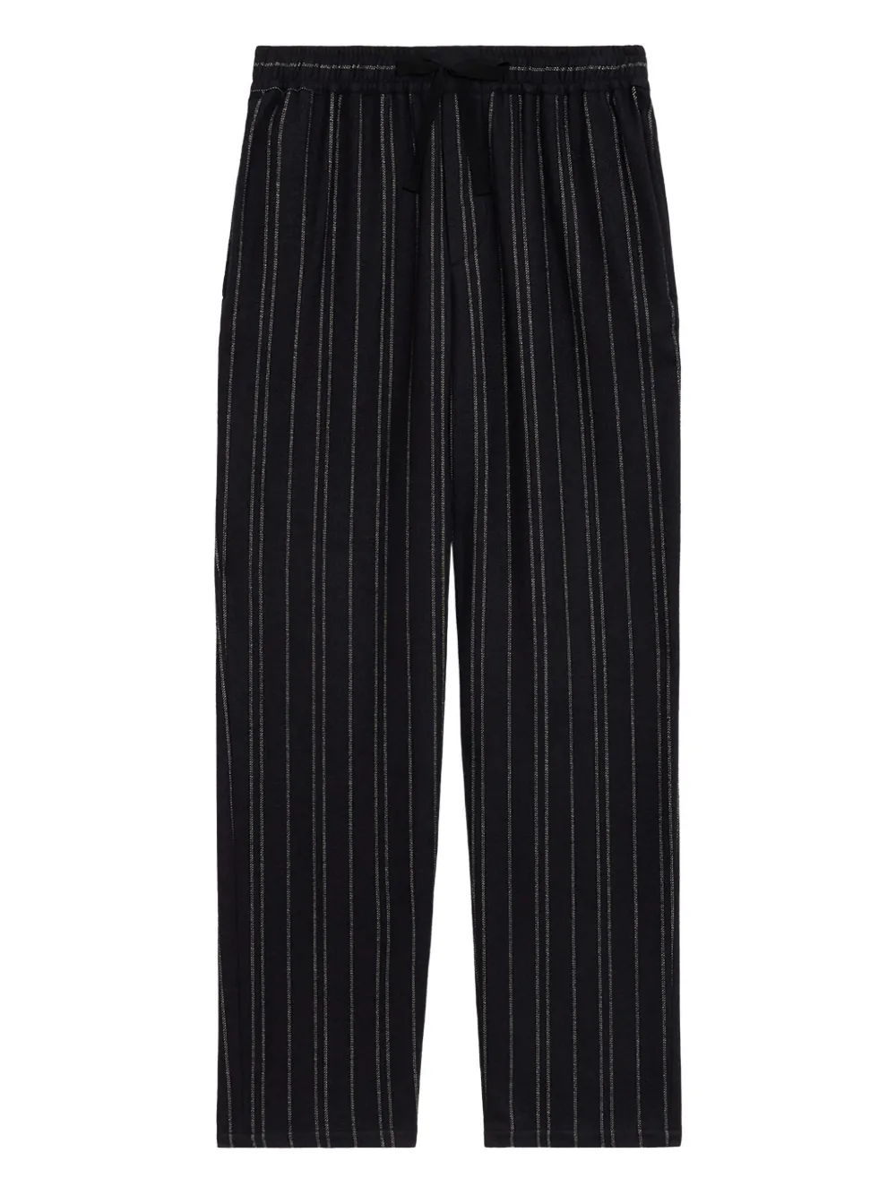 Isabel Marant Isaki Pinstripe Drawstring Trousers In Black