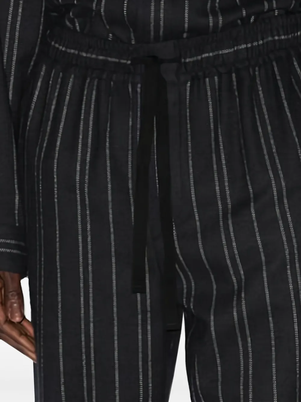 MARANT Isaki pinstripe drawstring trousers - Zwart