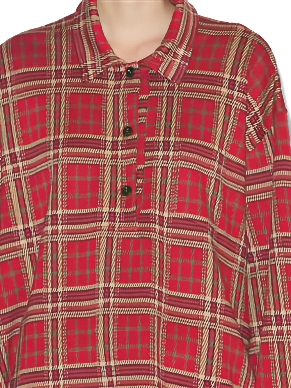 Isabel Marant Bruna Checked Cotton Shirt In Red