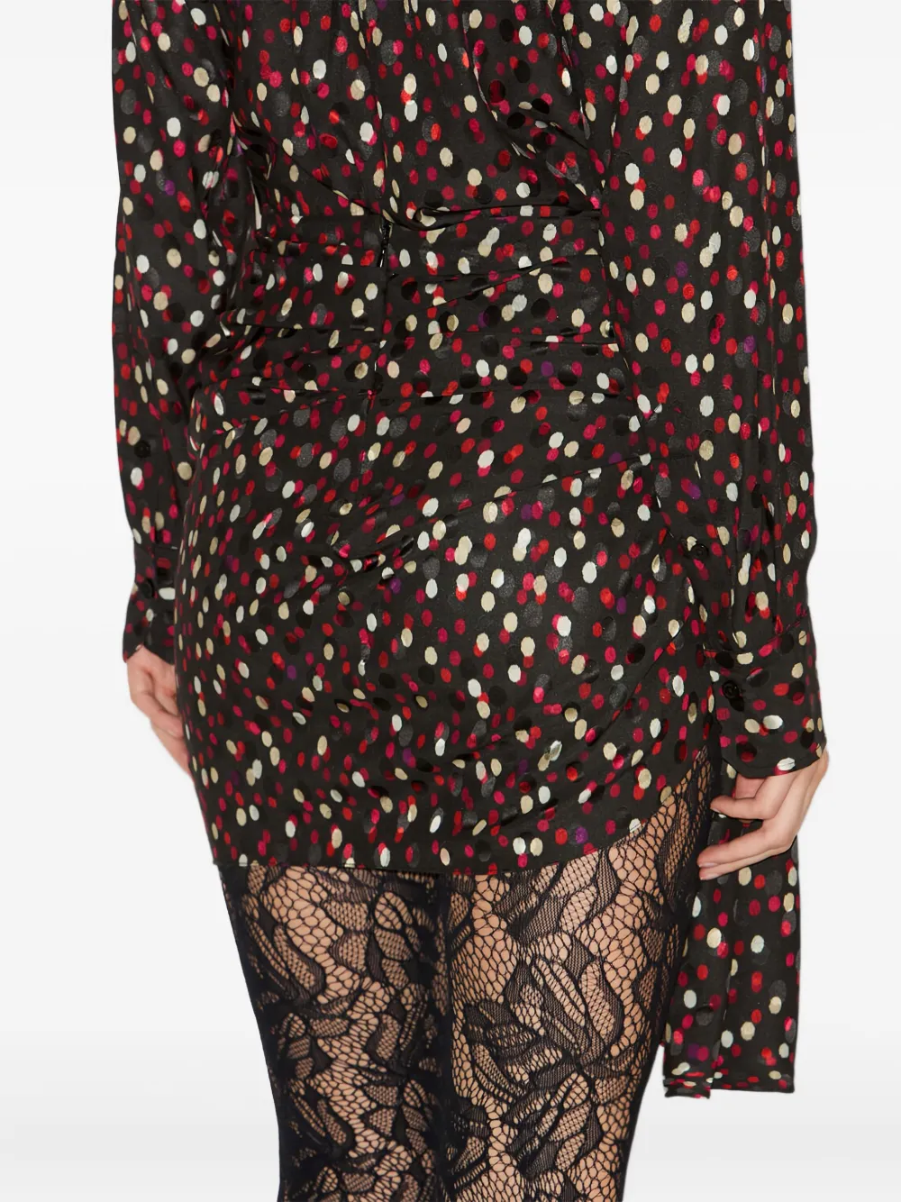 Isabel Marant Ovia Polka-dot Mini Skirt In Brown