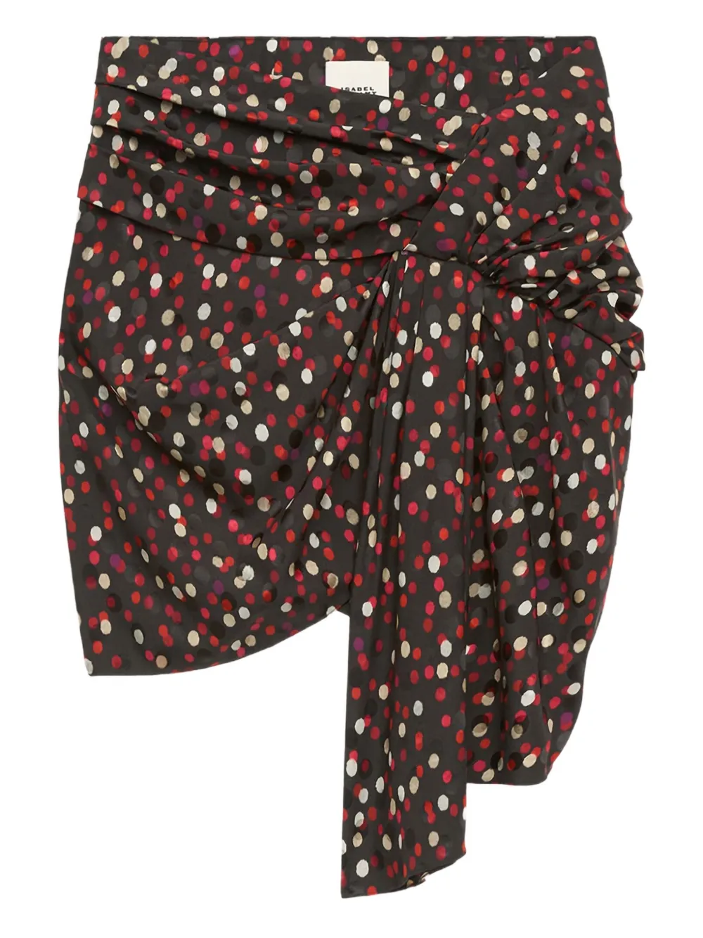 Isabel Marant Ovia Polka-dot Mini Skirt In Brown